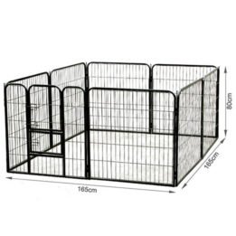 80cm Large Custom Pet Wire Playpen Outdoor Dog Kennel Metal Dog Fence 06-0125 www.gmtpet.com