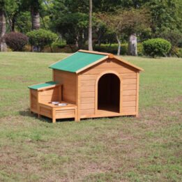 Novelty Custom Made Big Dog Wooden House Outdoor Cage www.gmtpet.com