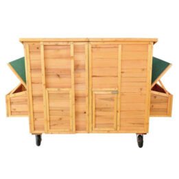 Large Outdoor Wooden Chicken Cage Two Egg Cages Pet Coop Wooden Chicken House www.gmtpet.com