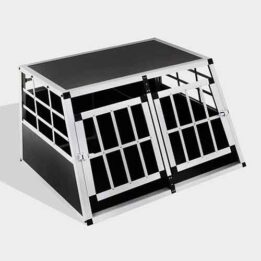 Aluminum Dog cage Small Double Door Dog cage 65a 89cm 06-0770 www.gmtpet.com