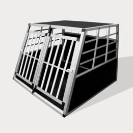 Aluminum Small Double Door Dog cage 89cm 75a 06-0772 www.gmtpet.com