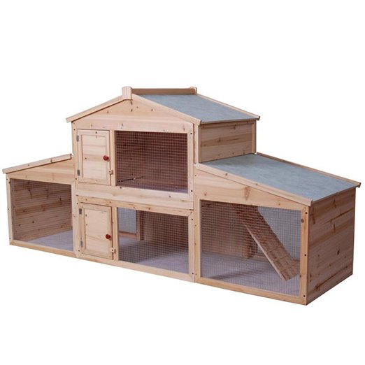 Large Wood Rabbit Cage Fir Wood Pet Hen House Chicken Cage: Wooden Hen Coop Egg House hen cage