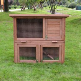 Wholesale Large Wooden Rabbit Cage Outdoor Two Layers Pet House 145x 45x 84cm 08-0027 www.gmtpet.com