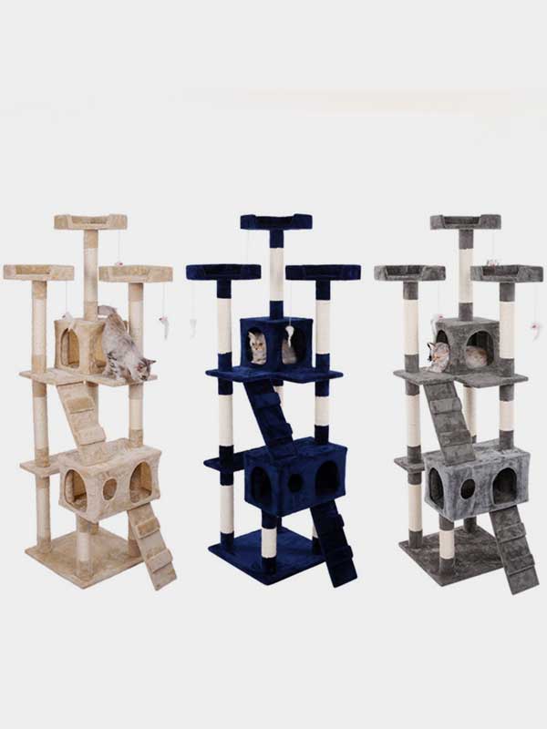 Fábrica de árvore de gato de madeira $ 23,28 Plataforma OEM Coluna de sisal Estrutura de escalada para gato 06-1171 www.gmtpet.com