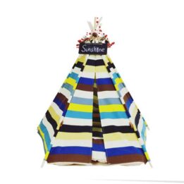 Dog Cat Teepee: Luxury Foldable Cotton Fabric Tent For Pets 06-0940 www.gmtpet.com