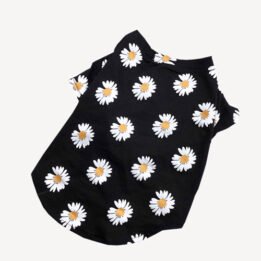 Newest Custom Print Logo Small Daisies Pet T-shirt Luxury Dog Clothes www.gmtpet.com