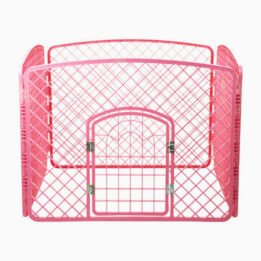 Custom outdoor pp plastic 4 panels portable pet carrier playpens indoor small puppy cage fence cat dog playpen for dogs www.gmtpet.com