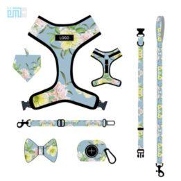 Pet harness factory new dog leash vest-style printed dog harness set small and medium-sized dog leash 109-0014 www.gmtpet.com