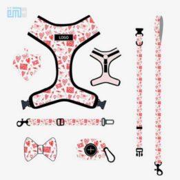 Pet harness factory new dog leash vest-style printed dog harness set small and medium-sized dog leash 109-0017 www.gmtpet.com