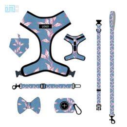 Pet harness factory new dog leash vest-style printed dog harness set small and medium-sized dog leash 109-0019 www.gmtpet.com