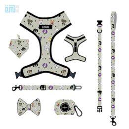 Pet harness factory new dog leash vest-style printed dog harness set small and medium-sized dog leash 109-0022 www.gmtpet.com