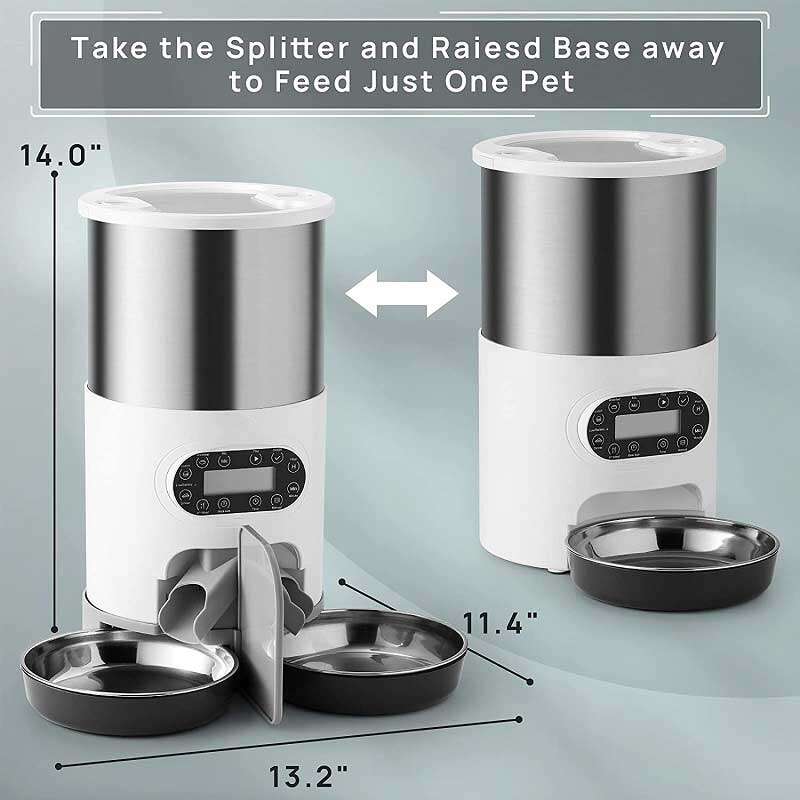 Wholeasle Amazon food feeder double meal feeder pet smart feeder