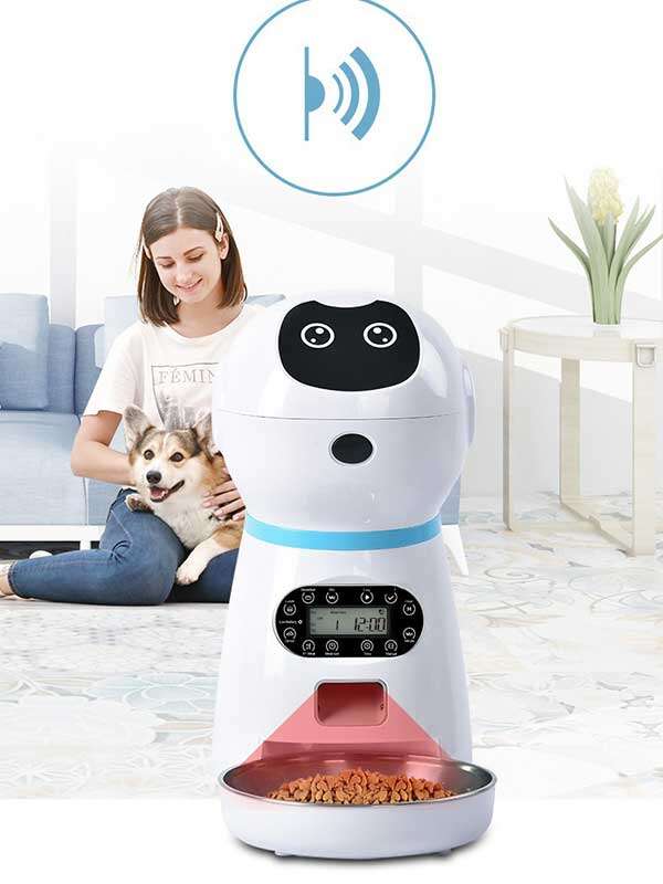 Wholeasle Amazon food feeder double meal feeder pet smart feeder