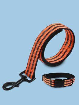 Wholesale explosion-proof impact nylon leash double reflective dog collar set