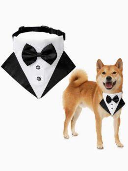 Wedding suit pet drool towel dog collar pet triangle towel pet bow tie wedding suit triangle towel 118-37007 www.gmtpet.com
