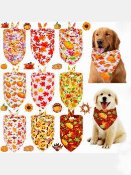 Thanksgiving pet drool towel cat dog scarf triangle towel wholesale