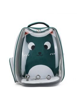 Wholesale OEM Green transparent breathable cat backpack backpack pet bag 103-45080