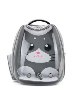 Gray Transparent Breathable Cat Backpack Pet Bag 103-45082 www.gmtpet.com