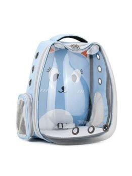 Light Blue Transparent Breathable Cat Backpack Pet Bag 103-45085 www.gmtpet.com