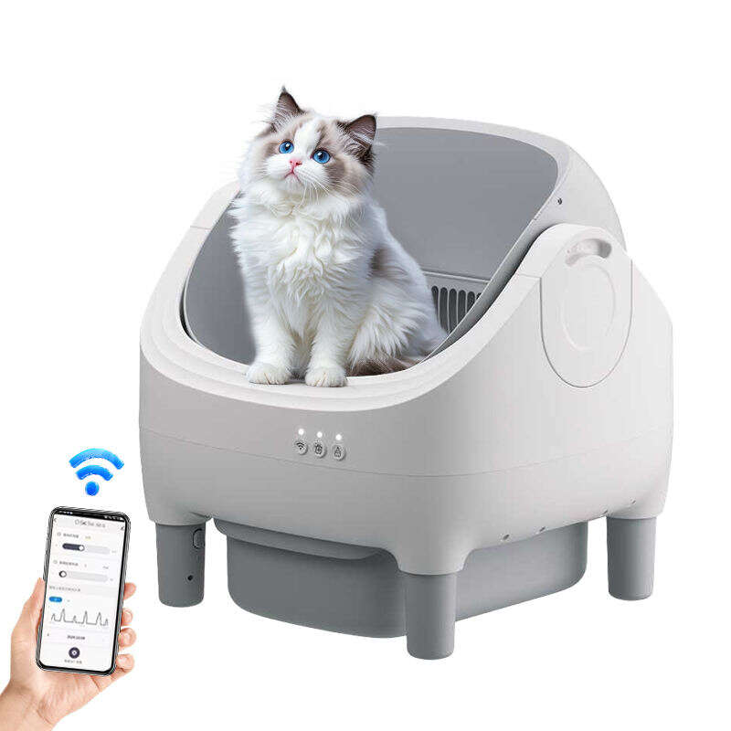 Wholesale New Design Automatic Cat Litter Box APP Control Dual Safety Sensors Self Cleaning Litter Box with Open-Top Design 116-5901 Pet Products Factory, OEM Manufacturer, Supplier, Agent www.gmtpet.com Smart Cat litter box, Cat Litter Box, Cat Litter Box & Accessories, Cat Litter Box And Accessories