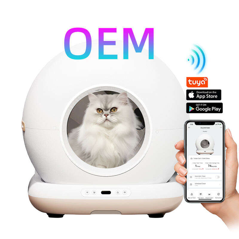 OEM Cat Litter Box Self Cleaning Smart Cat Litter Box Toilet Robot APP Control 72L Large Automatic Cat Litter Box Self-cleaning 116-5902 Pet Products Factory, OEM Manufacturer, Supplier, Agent www.gmtpet.com Smart Cat litter box, Cat Litter Box, Cat Litter Box & Accessories, Cat Litter Box And Accessories