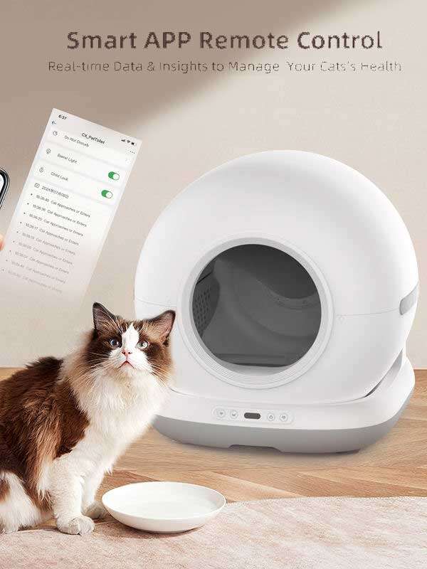 OEM Cat Litter Box Self Cleaning Smart Cat Litter Box Toilet Robot APP Control 72L Large Automatic Cat Litter Box Self-cleaning 116-5902 Pet Products Factory, OEM Manufacturer, Supplier, Agent www.gmtpet.com Smart Cat litter box, Cat Litter Box, Cat Litter Box & Accessories, Cat Litter Box And Accessories