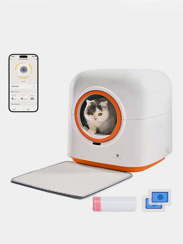 New Fashion Design Low Noise App Control Intelligent Electric Self Cleaning Smart Automatic Cat Litter Box 116-5906 Pet Products Factory, OEM Manufacturer, Supplier, Agent www.gmtpet.com Smart Cat litter box, Cat Litter Box, Cat Litter Box & Accessories, Cat Litter Box And Accessories