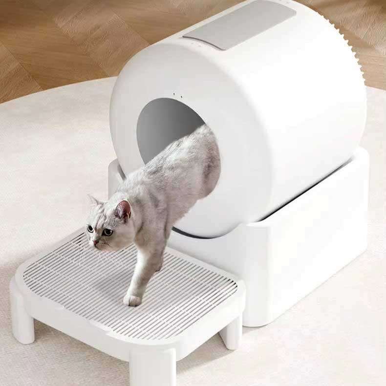 Multiple Cats Smart Lavatory White Automatic Self-Cleaning Cat Litter Box App Controlled with Health Monitoring 116-5907 Pet Products Factory, OEM Manufacturer, Supplier, Agent www.gmtpet.com Smart Cat litter box, Cat Litter Box, Cat Litter Box & Accessories, Cat Litter Box And Accessories