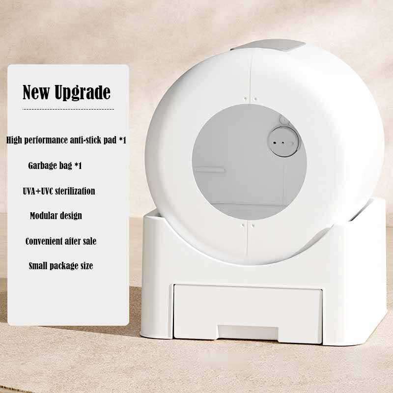 Multiple Cats Smart Lavatory White Automatic Self-Cleaning Cat Litter Box App Controlled with Health Monitoring 116-5907 Pet Products Factory, OEM Manufacturer, Supplier, Agent www.gmtpet.com Smart Cat litter box, Cat Litter Box, Cat Litter Box & Accessories, Cat Litter Box And Accessories