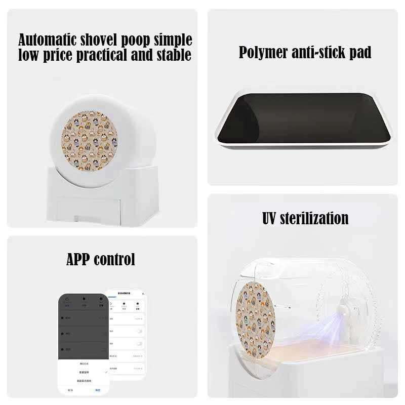 Multiple Cats Smart Lavatory White Automatic Self-Cleaning Cat Litter Box App Controlled with Health Monitoring 116-5907 Pet Products Factory, OEM Manufacturer, Supplier, Agent www.gmtpet.com Smart Cat litter box, Cat Litter Box, Cat Litter Box & Accessories, Cat Litter Box And Accessories