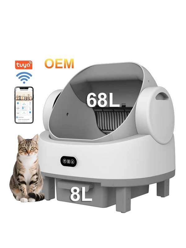 Wholesale APP Control Automatic Cat Litter Box with Safety Sensors Self Cleaning Litter Box for Multiple Cats 116-5909 Pet Products Factory, OEM Manufacturer, Supplier, Agent www.gmtpet.com Smart Cat litter box, Cat Litter Box, Cat Litter Box & Accessories, Cat Litter Box And Accessories