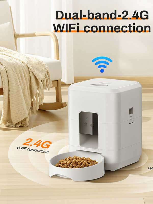 Wholesale OEM 2L White Pet Cat Dog Smart Feeder Product direct Pet products factory Manufacturer and Supplier Agent 131-23508 Pet Products Factory, OEM Manufacturer, Supplier, Agent www.gmtpet.com Wholeasle Amazon food feeder double meal feeder pet smart feeder