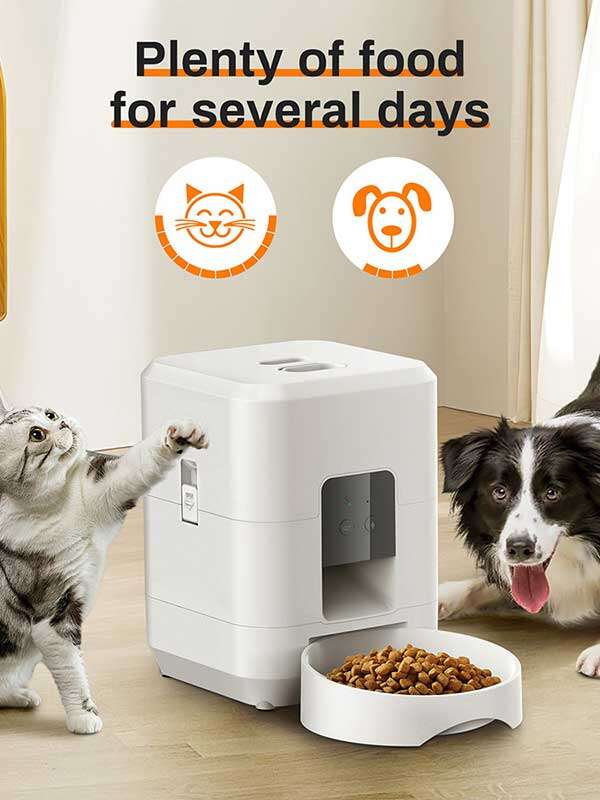Wholesale OEM 2L White Pet Cat Dog Smart Feeder Product direct Pet products factory Manufacturer and Supplier Agent 131-23508 Pet Products Factory, OEM Manufacturer, Supplier, Agent www.gmtpet.com Wholeasle Amazon food feeder double meal feeder pet smart feeder